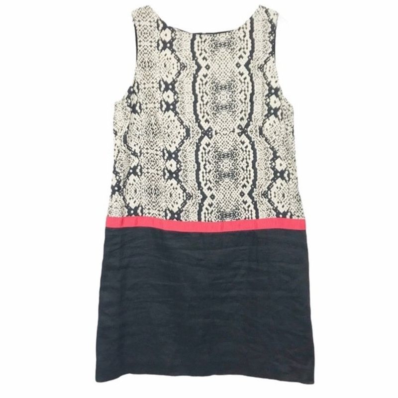 Loft Loft Linen Snake Skin Print Color Block Dress Sz 12P Size XL / US 12-14 / IT 48-50 - 1 Thumbnail