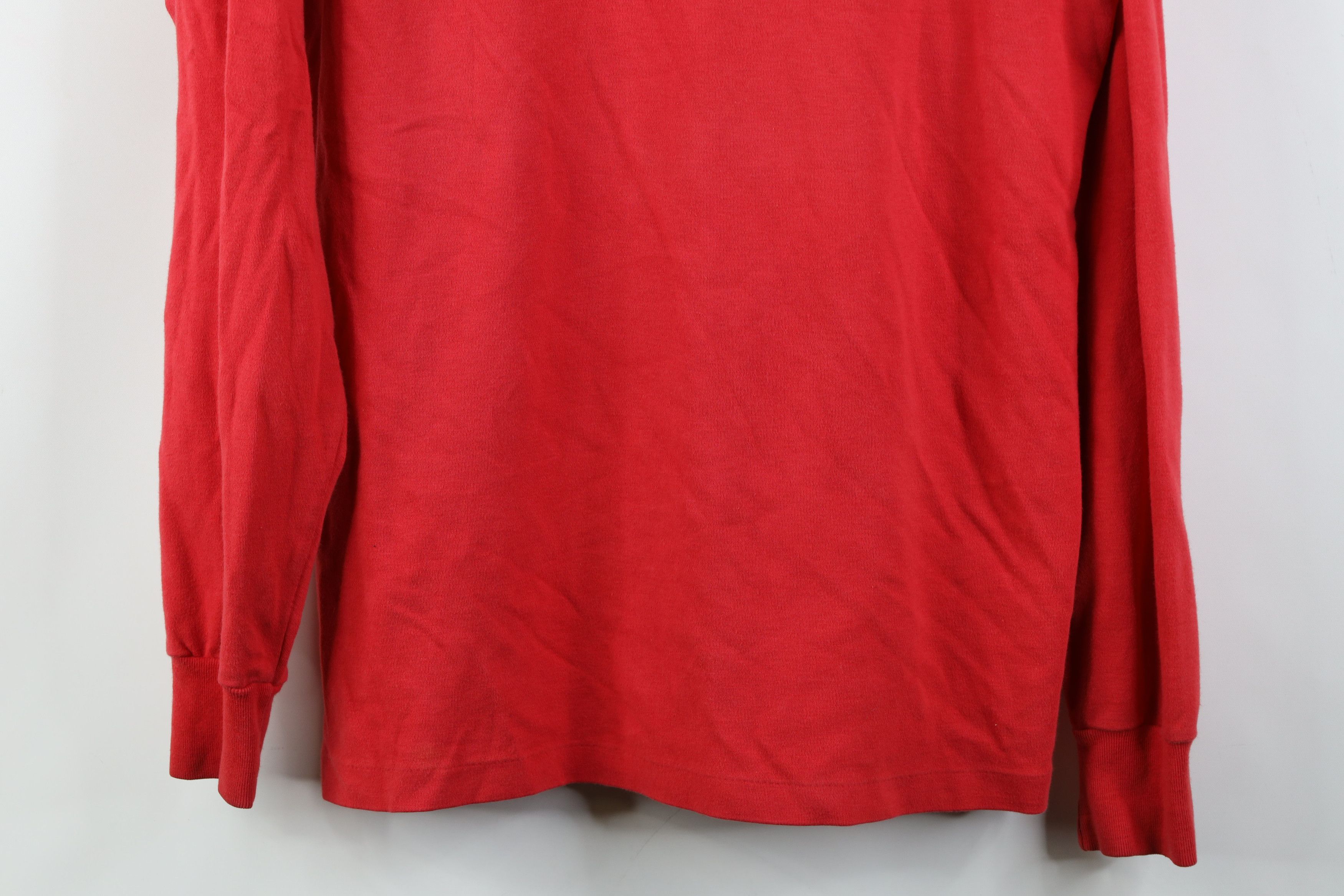 Ralph Lauren Vintage 80s 90s Ralph Lauren Cotton Turtleneck T-Shirt Red Size US M / EU 48-50 / 2 - 3 Thumbnail