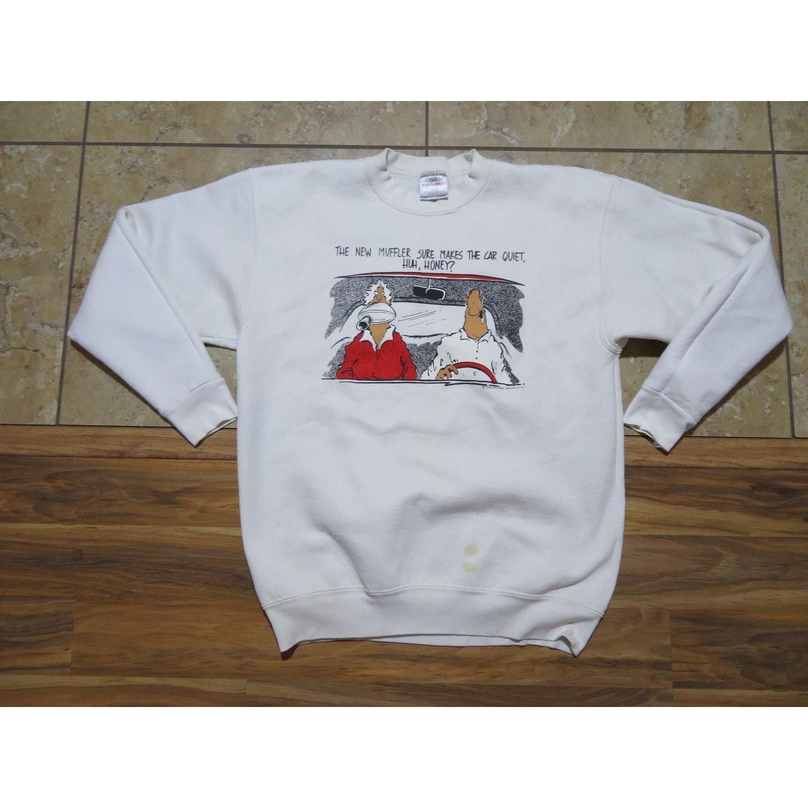 Other Funny New Muffler for the Car Marriage Sweatshirt Sz L 1990s Size US L / EU 52-54 / 3 - 1 Thumbnail