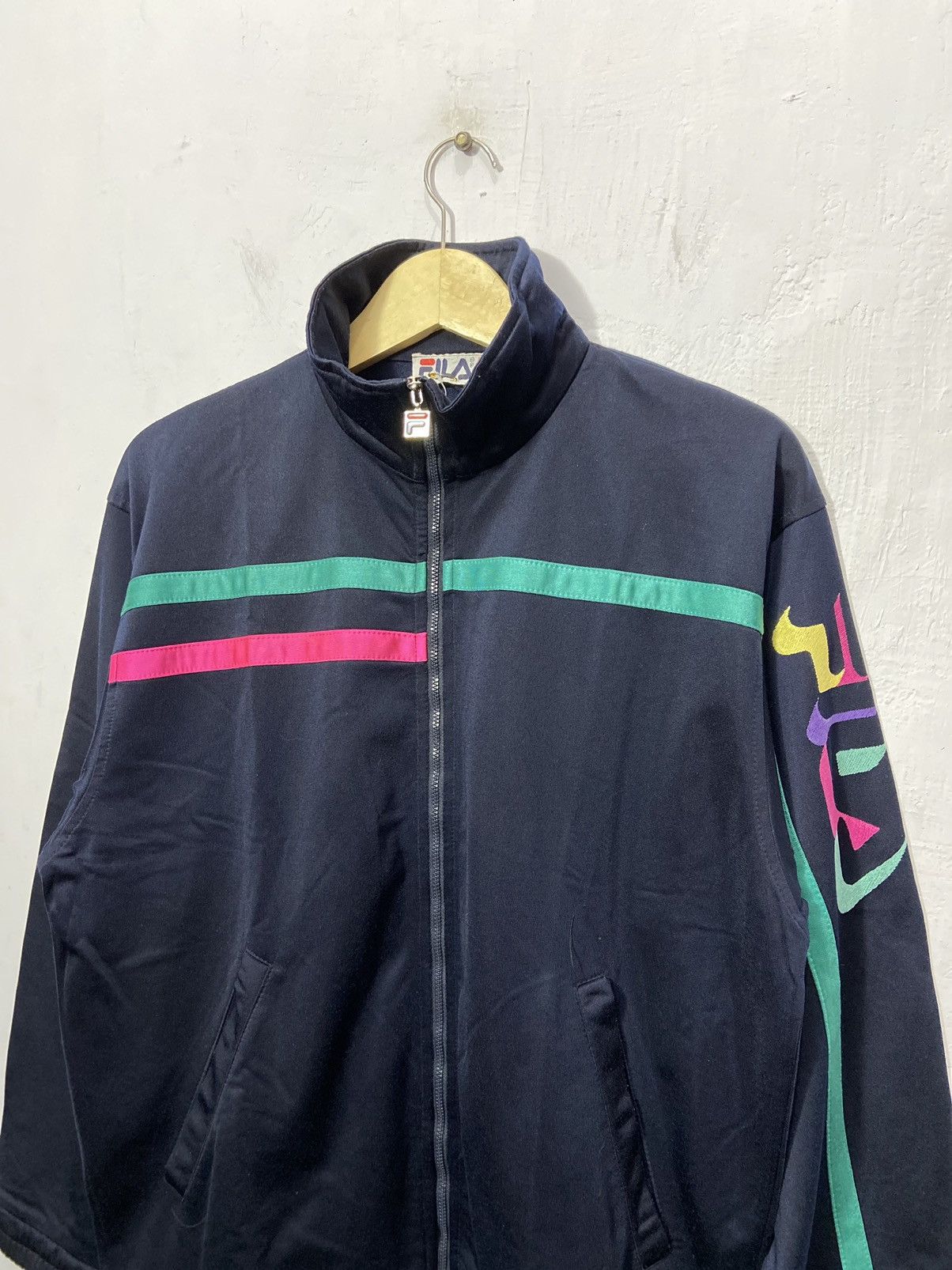 Fila Vintage Fila Spellout Embroidered Track Jacket Size US L / EU 52-54 / 3 - 2 Thumbnail