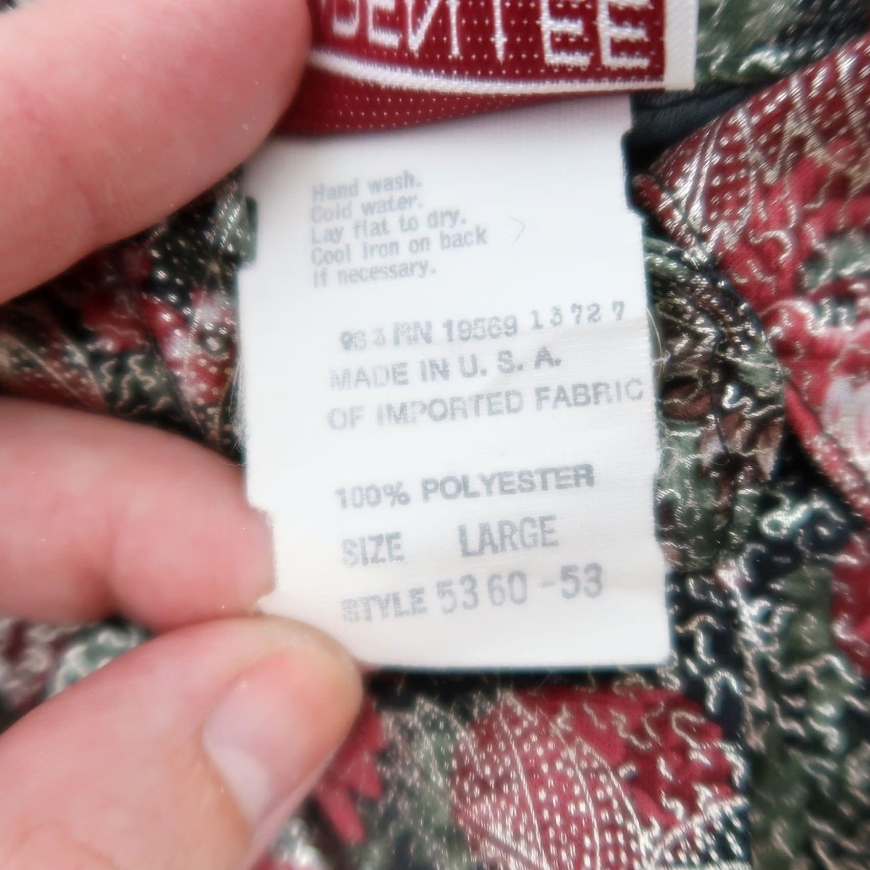 Lee VINTAGE Lauren Lee Blouse Tunic Bohemian 80s Floral Silver Metallic Green Pink L Women Size L / US 10 / IT 46 - 7 Thumbnail