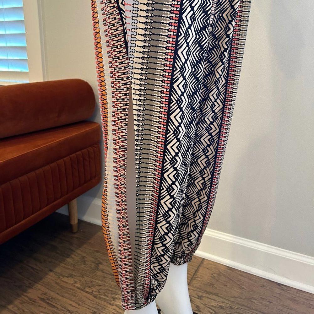 Designer BCBGeneration Tribal/Aztec Print Multicolor Stretch Jumpsuit Size 32" / US 10 / IT 46 - 7 Thumbnail