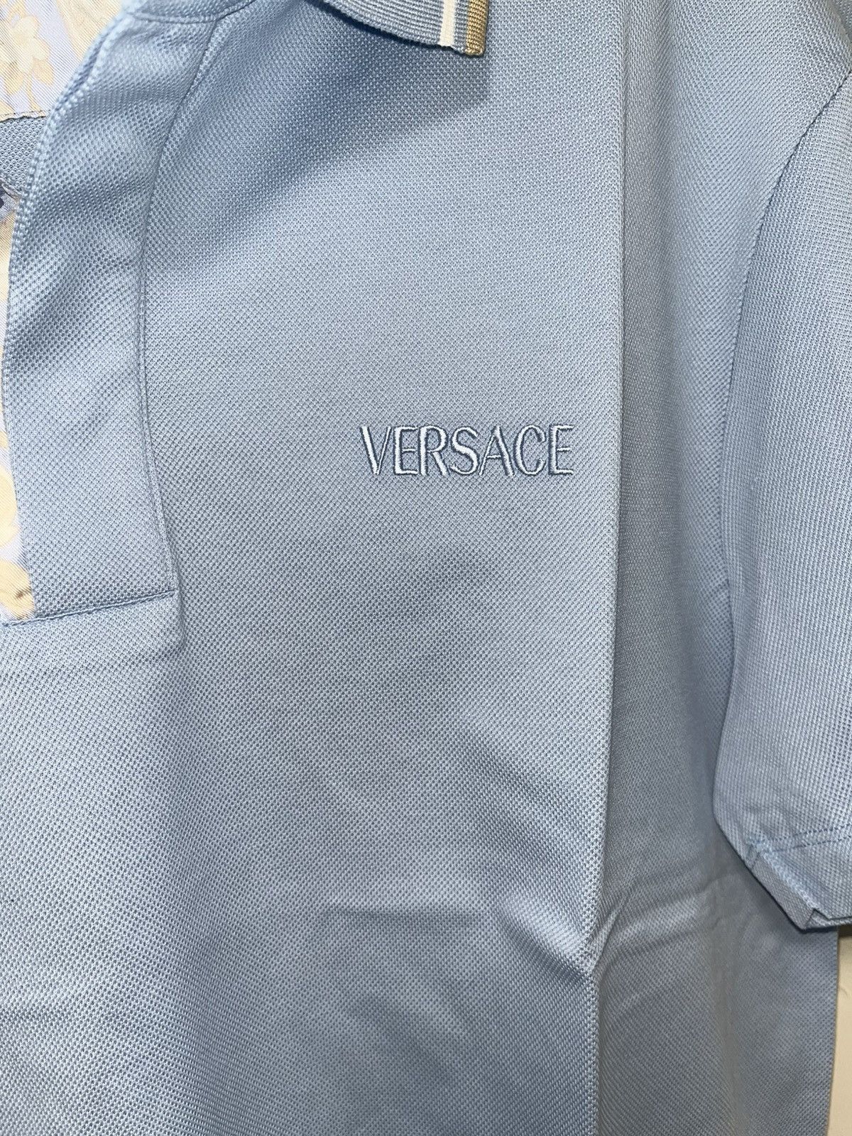 Versace Versace Blue Polo Shirt Sz XL Size US XL / EU 56 / 4 - 11 Thumbnail