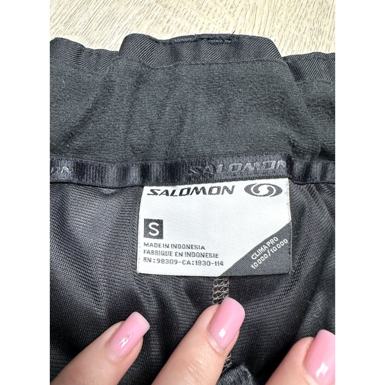 Salomon Salomon Mens Ski Snowboard Pants 30 (S) Black Logo Regular Inseam 32 in Skiing Snow Pants Mens Size US 30 / EU 46 - 7 Thumbnail