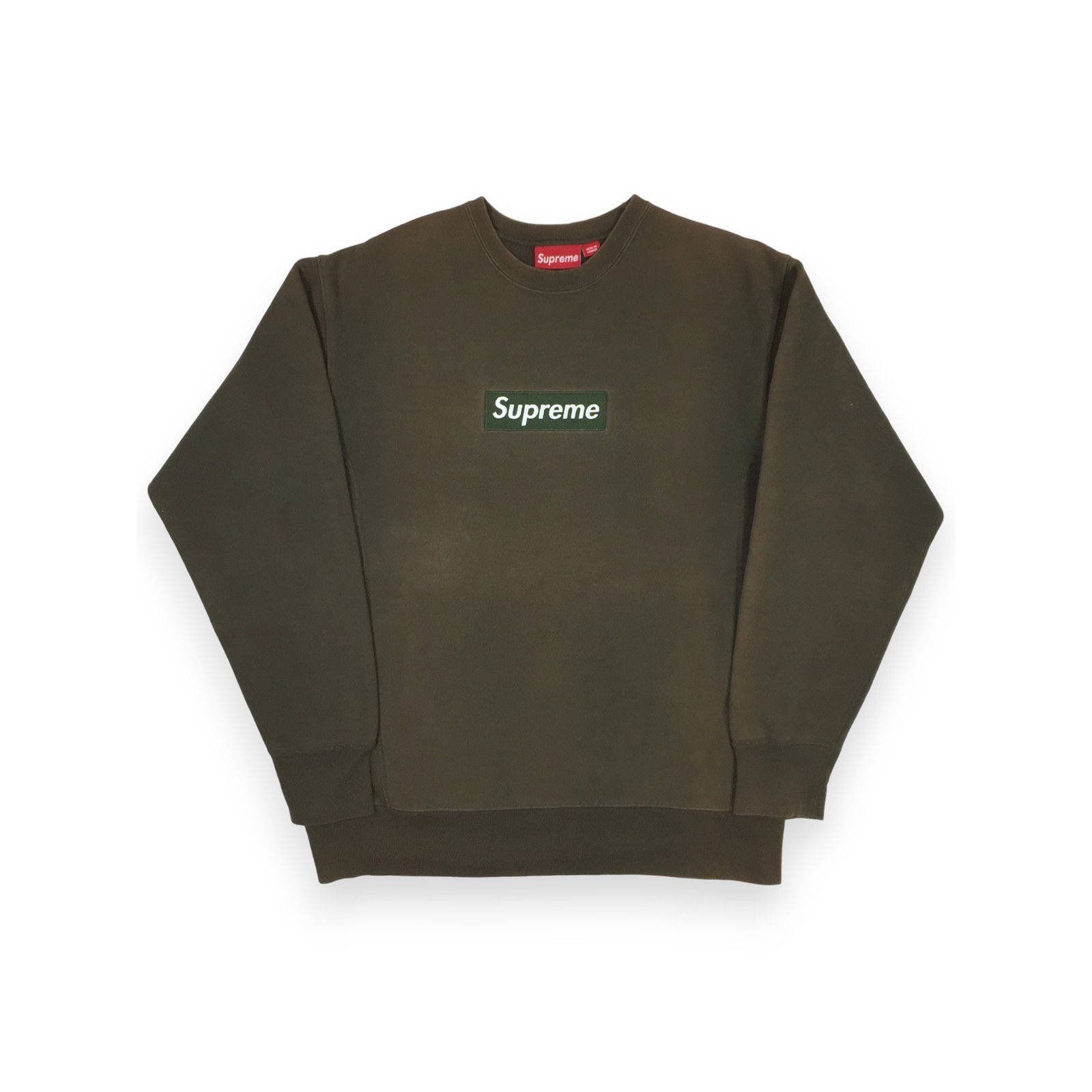 Supreme 1999 Supreme Forest Green Box Logo Crewneck Size US L / EU 52-54 / 3 - 1 Thumbnail