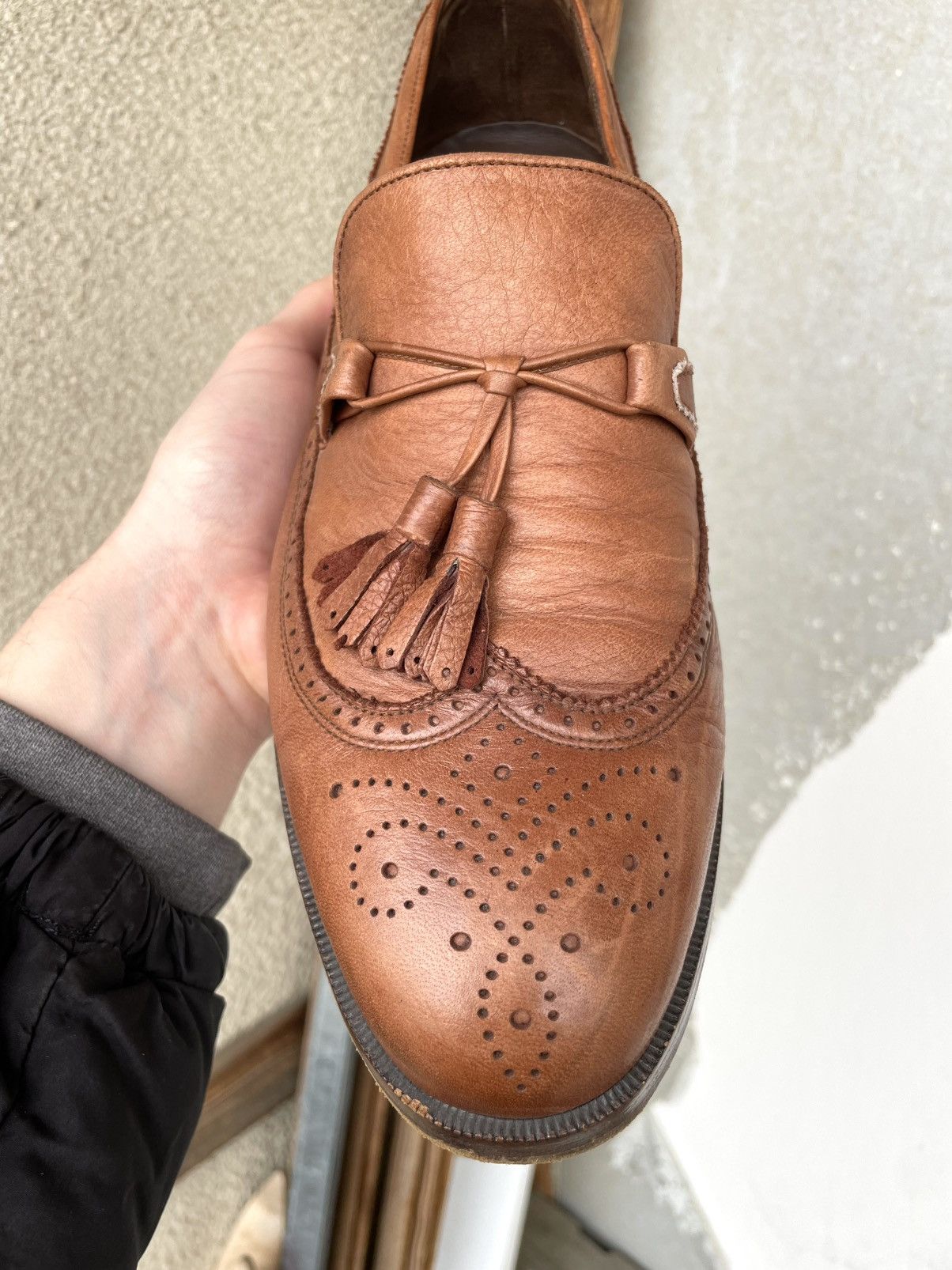 Bally Bally Suisse Leather Tassel Loafers Brogue Size 9.5 Brown Size US 9.5 / EU 42-43 - 15 Thumbnail