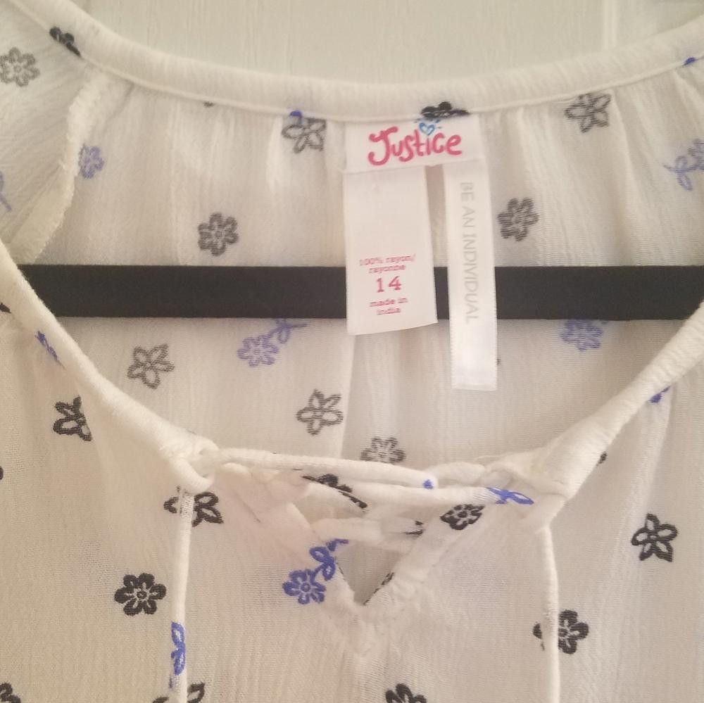 Designer Justice Blouse Size 14 Size US XXS / EU 40 - 3 Thumbnail