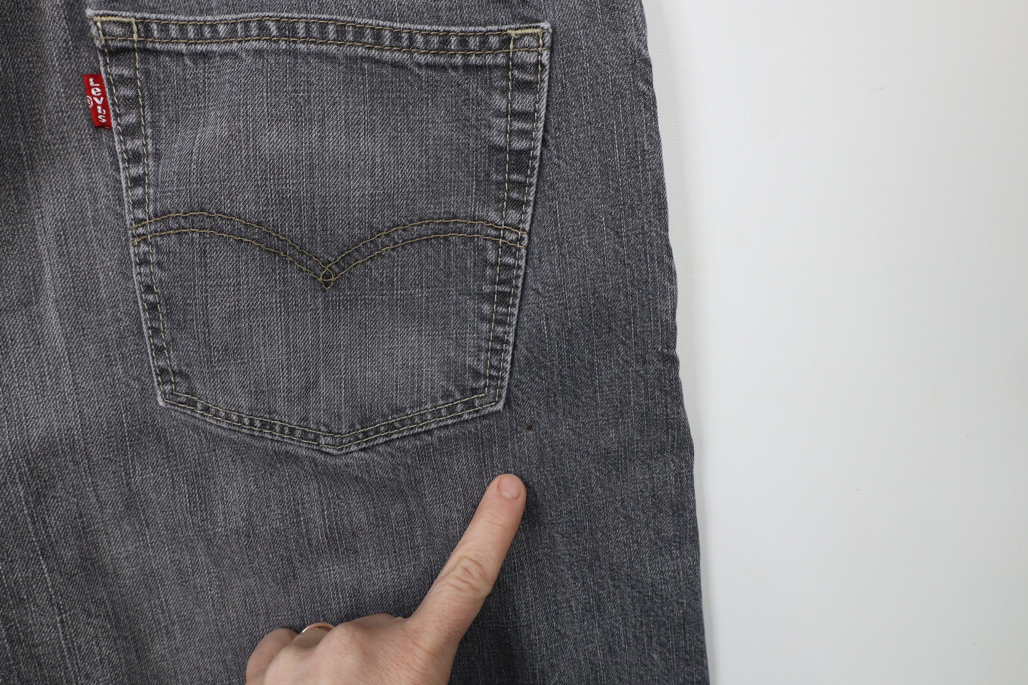 Levi's × Vintage Vintage Y2K Levis 514 Straight Leg Denim Jeans Gray Cotton Size US 36 / EU 52 - 13 Thumbnail