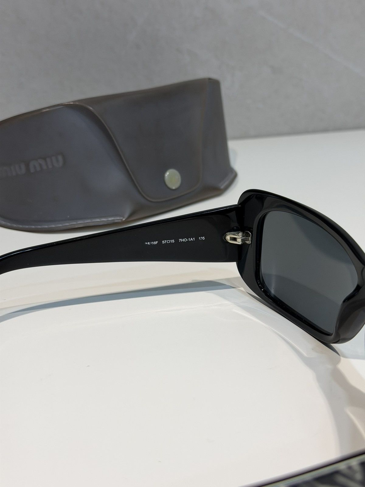 Miu Miu MIU MIU Zebra Square Logo Sunglasses SMU16F prada runway Size ONE SIZE - 10 Thumbnail