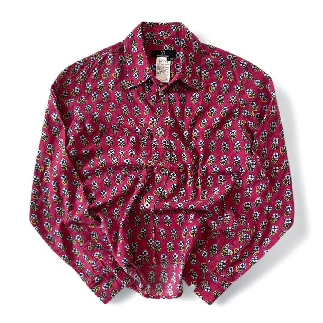 Yohji Yamamoto [Rare Beauty] Y's 90s Floral Pattern Smooth Cotton Shirt Size L / US 10 / IT 46 - 2 Thumbnail