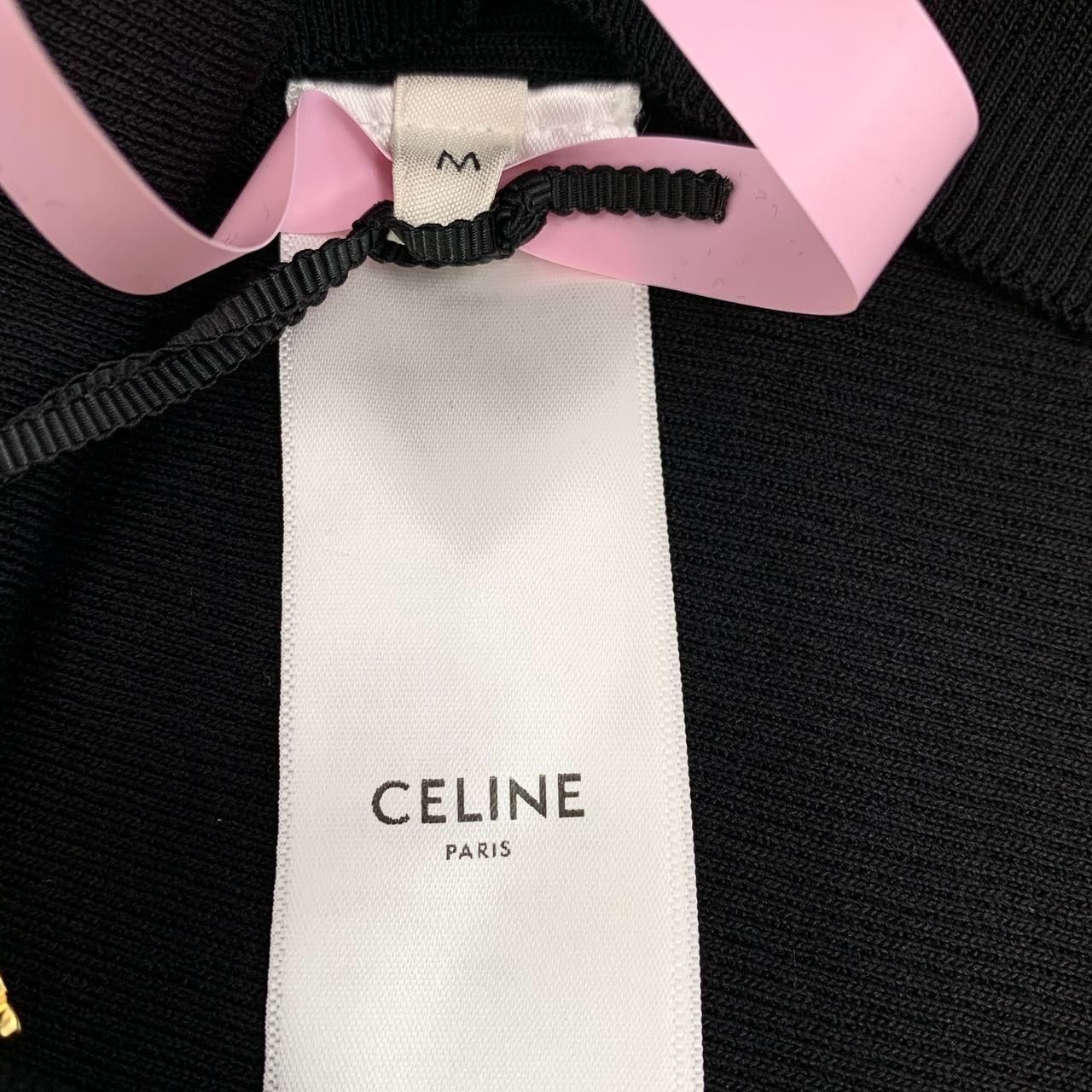 Celine Celine Black Square Neck Long-Sleeved Knitted Top With Gold Size M / US 6-8 / IT 42-44 - 5 Thumbnail