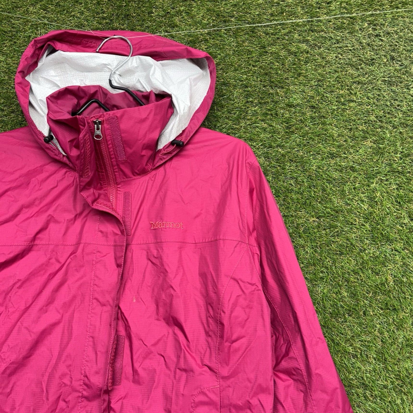 Marmot Marmot Jacket Womens Medium Pink Hooded Puffer Coat Outdoors Shell Rain Hiking Size M / US 6-8 / IT 42-44 - 3 Thumbnail