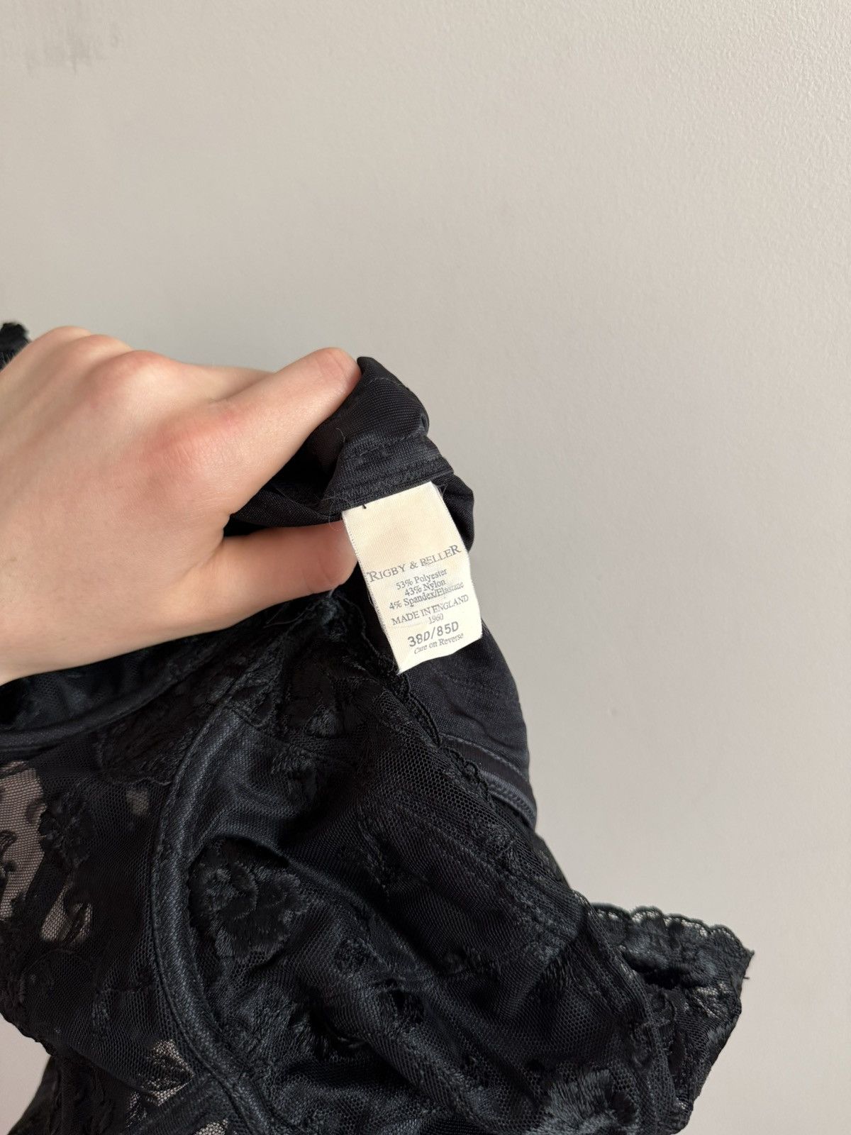 Vintage Vintage Black Lace Satin Corset Bustier 38D Size L / US 10 / IT 46 - 7 Thumbnail