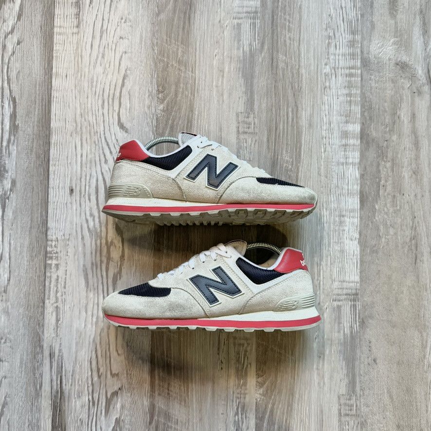 New Balance Streetwear Vintage NEW BALANCE 574 Classic Grey Navy Red 9.5M Grailed