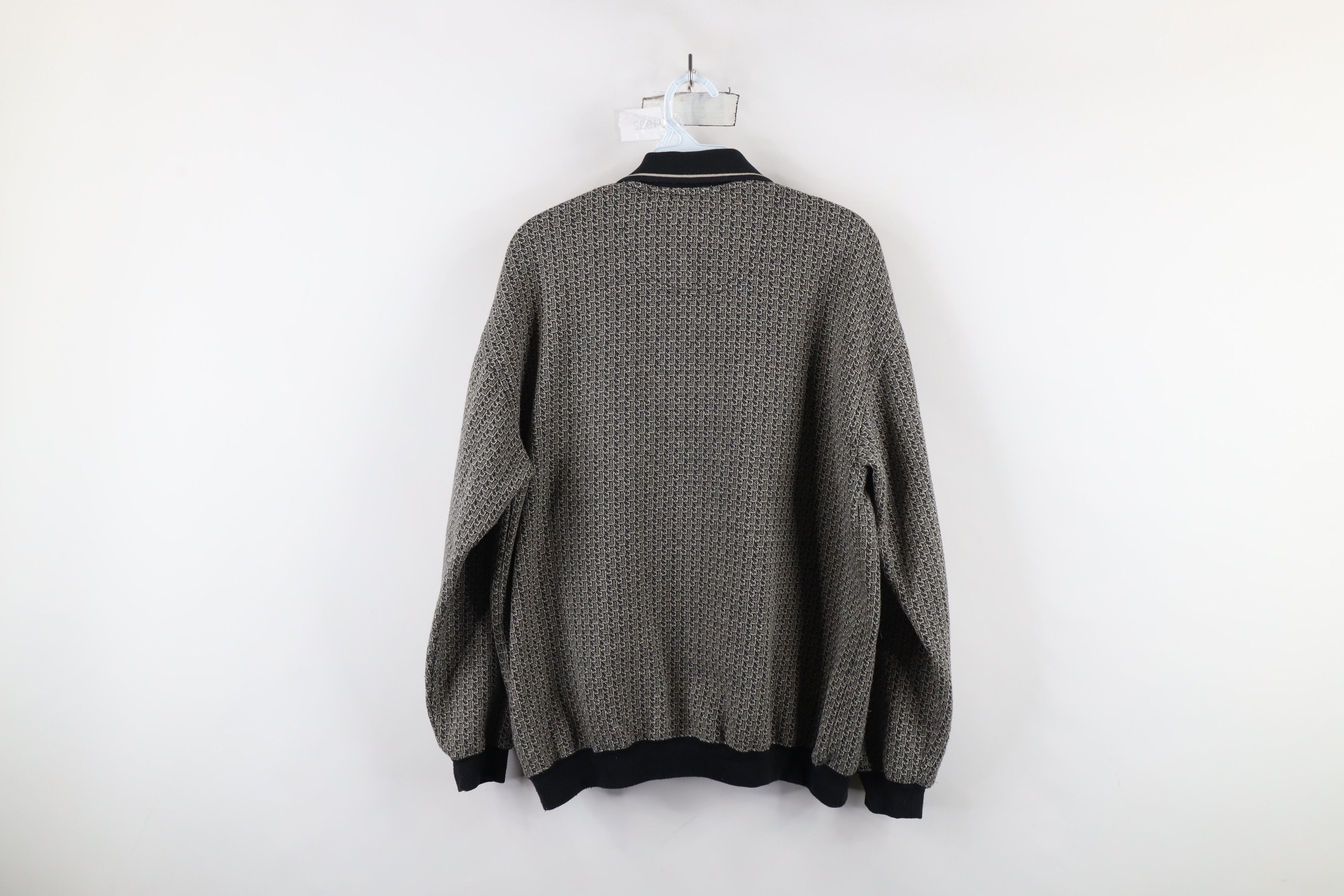 Vintage Vintage 90s Streetwear Faded Geometric Collared Sweatshirt Size US M / EU 48-50 / 2 - 8 Thumbnail