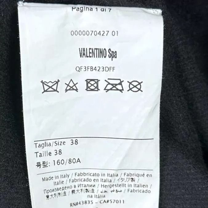 Valentino Valentino Black Double-Breasted Collared Jacket 38 Size XS / US 0-2 / IT 36-38 - 5 Thumbnail