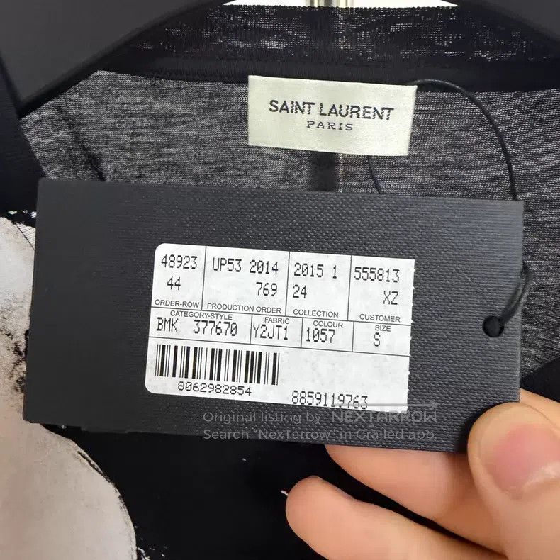 Saint Laurent Paris Saint Laurent Paris Black Dàyì Ink-Splashed Short-Sleeve S Size US S / EU 44-46 / 1 - 3 Thumbnail