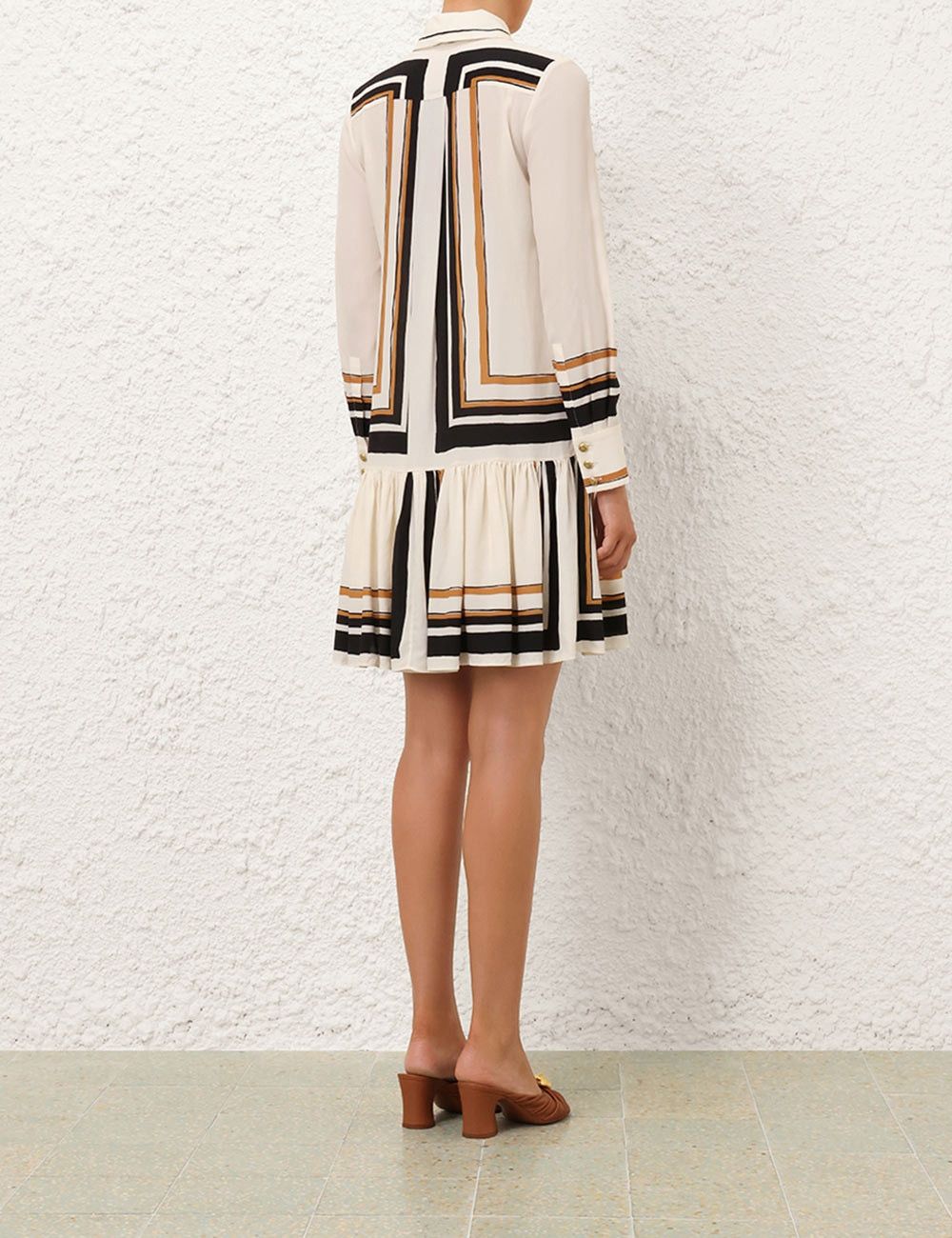 Zimmermann oc11z1025 Tie Neck Mini Dress in Multicolor Size XS / US 0-2 / IT 36-38 - 4 Thumbnail
