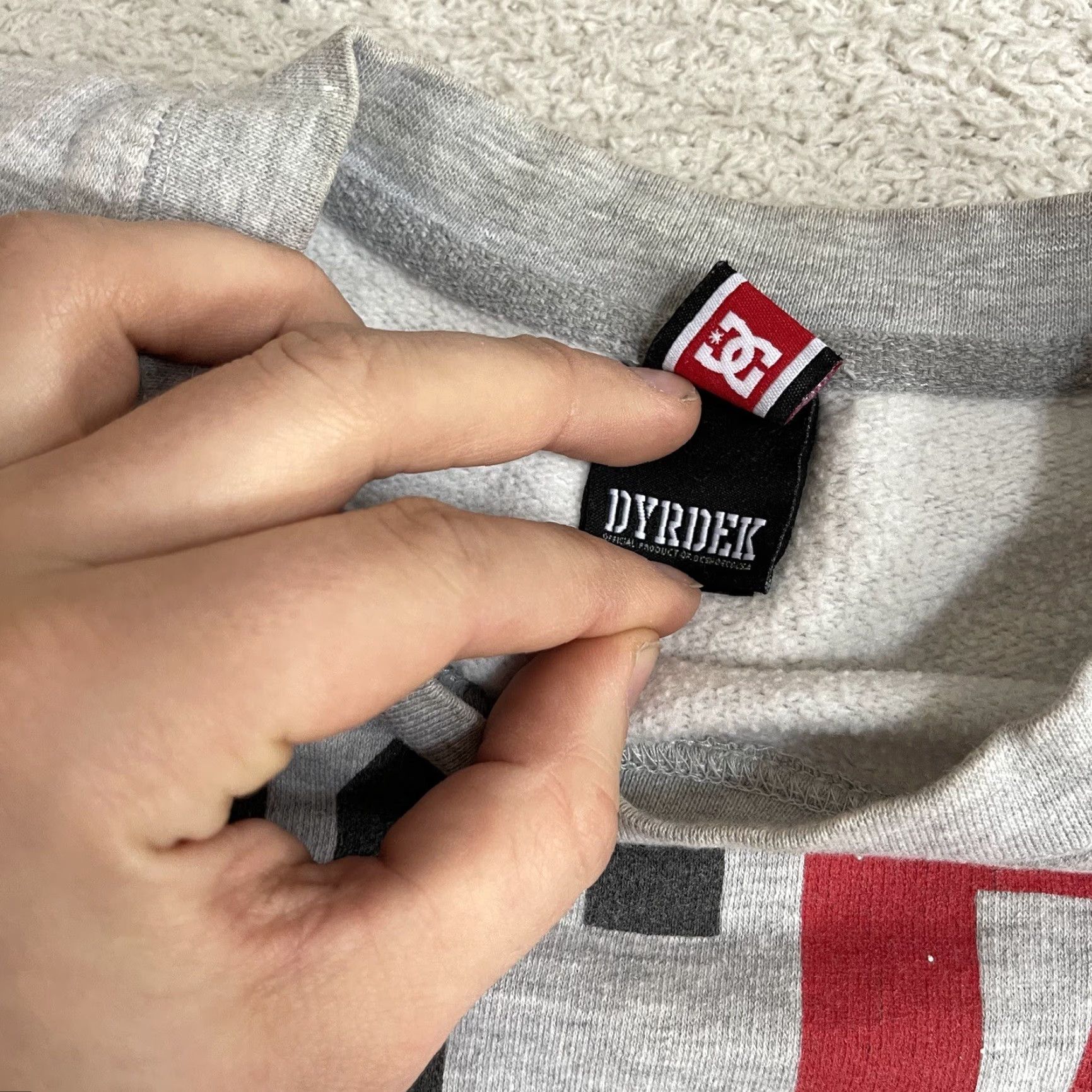 Vintage VINTAGE DC Shoes Crewneck Sweatshirt Mens Large Gray Dyrdek Skate Y2K Grunge Shirt pullover Crew Neck graphic printMens Regular Size US L / EU 52-54 / 3 - 4 Thumbnail