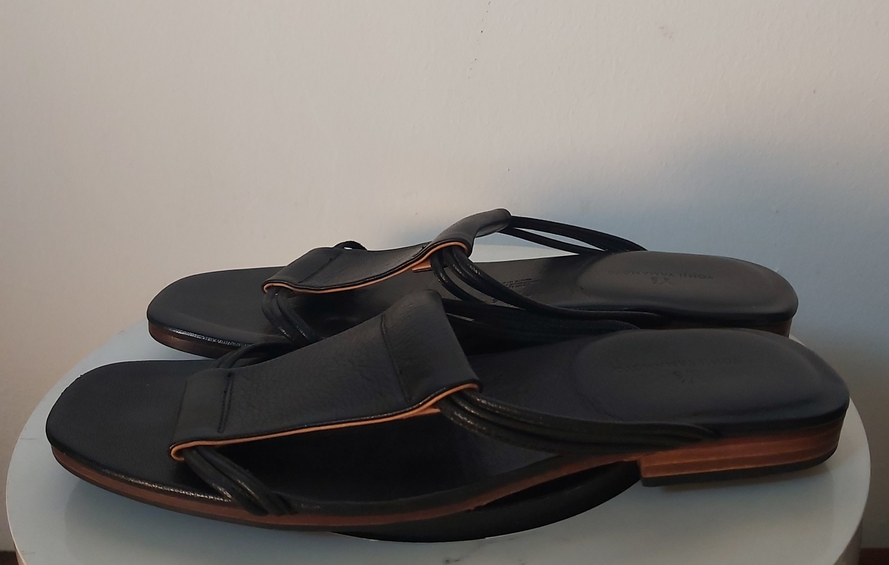Y's × Yohji Yamamoto Y's Yohji Yamamoto ladies leather sandals black size 9 Size US 9 / IT 39 - 8 Thumbnail