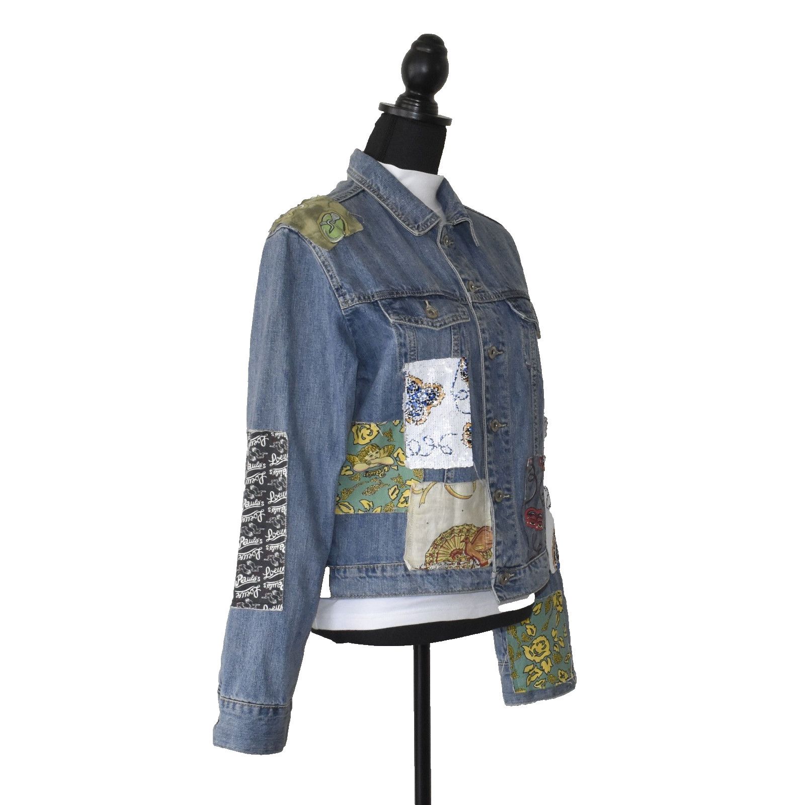 Loewe LOEWE PAULA IBIZA Patchwork Patterned Denim Jacket Size L Size L / US 10 / IT 46 - 2 Thumbnail