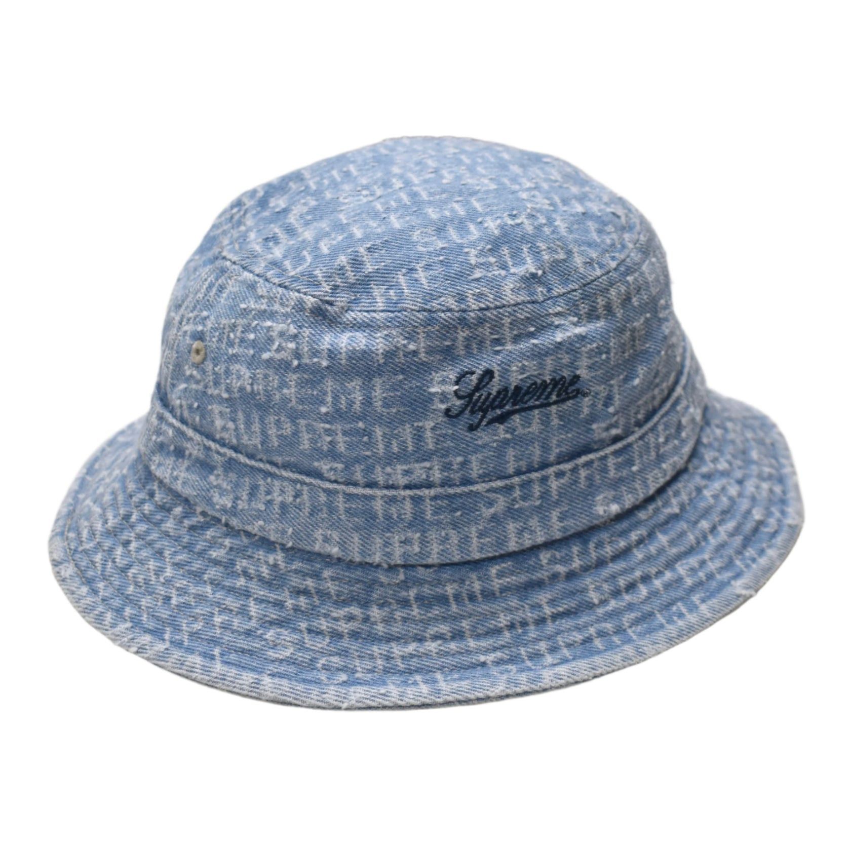 帽子 Supreme Frayed Patchwork Denim Crusher Supreme Frayed Patchwork Denim Crusher (SS23) - $68