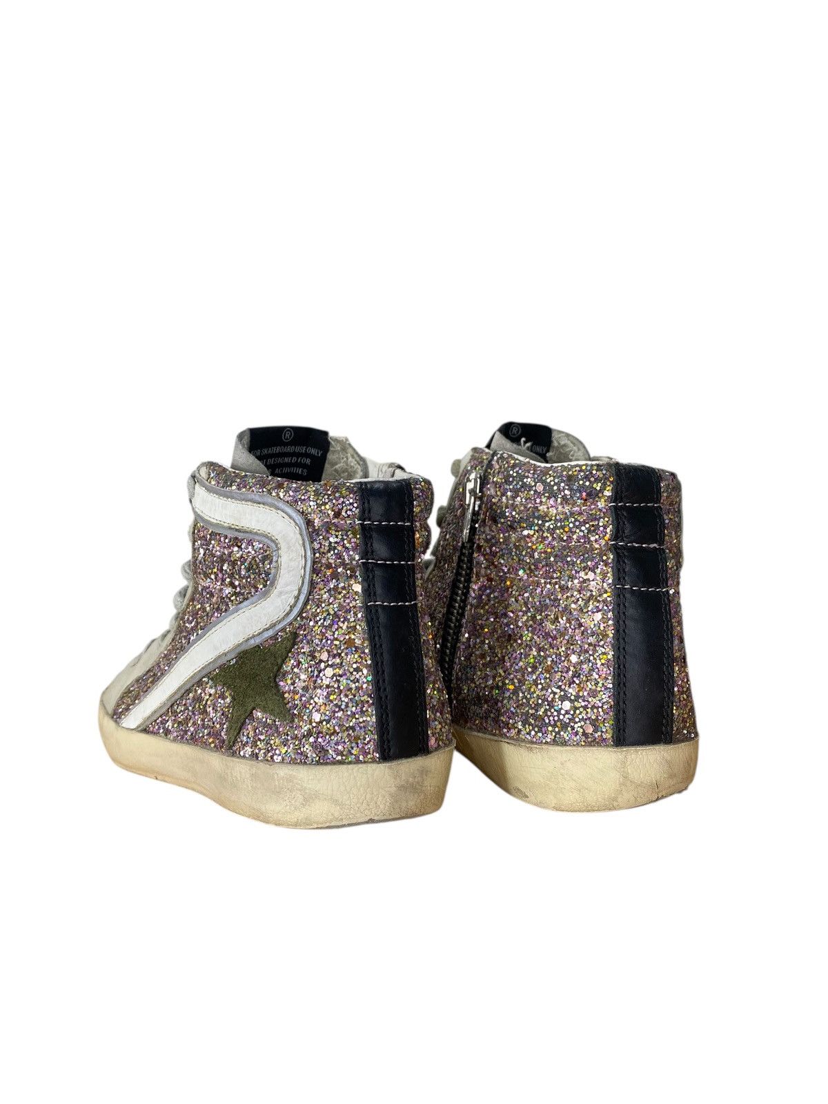 Golden Goose High-top sneakers in leather and sequins Size US 5 / IT 35 - 8 Thumbnail