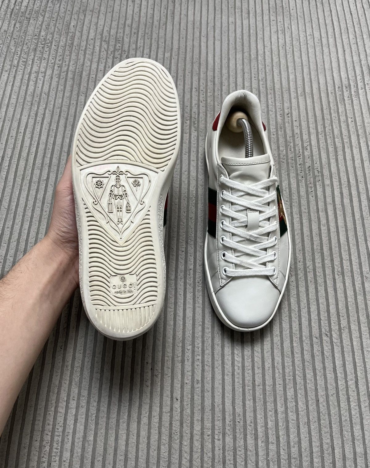 Gucci Gucci Ace Bee Leather Sneakers 00s Size US 6.5 / EU 39-40 - 6 Thumbnail