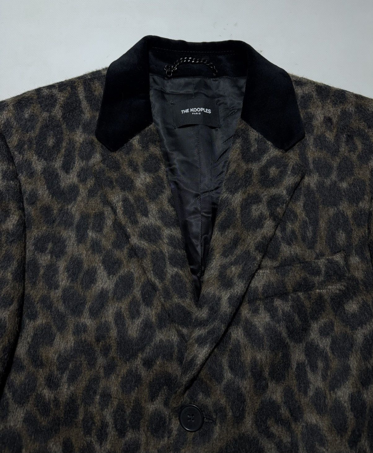 The Kooples The Kooples Leopard Wool Coat Size US XS / EU 42 / 0 - 4 Thumbnail