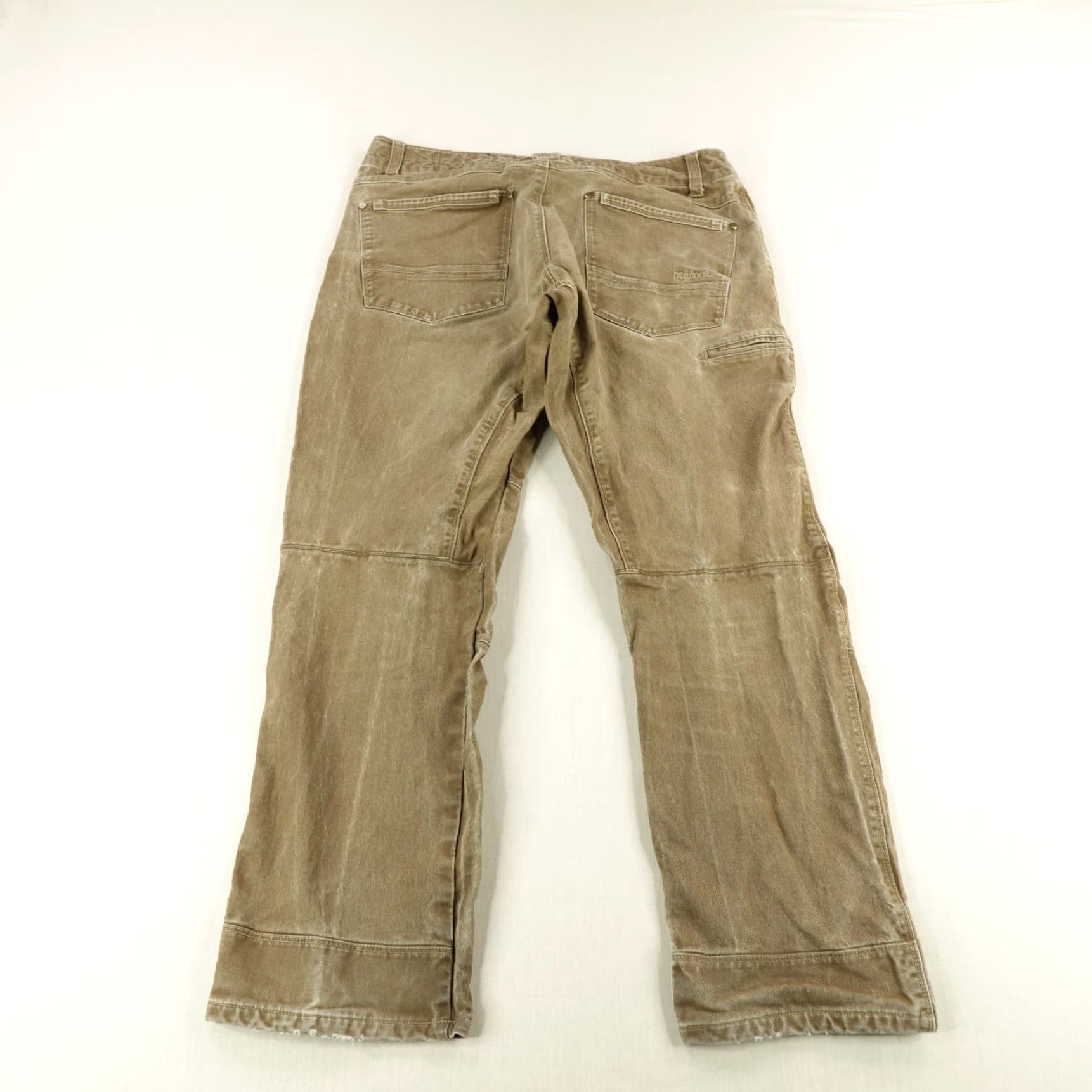 Vintage VINTAGE Kuhl Rydr Pants Mens Size 36x30 Carpenter Utility Workwear Brown Canvas Stretch Size US 31 - 4 Thumbnail