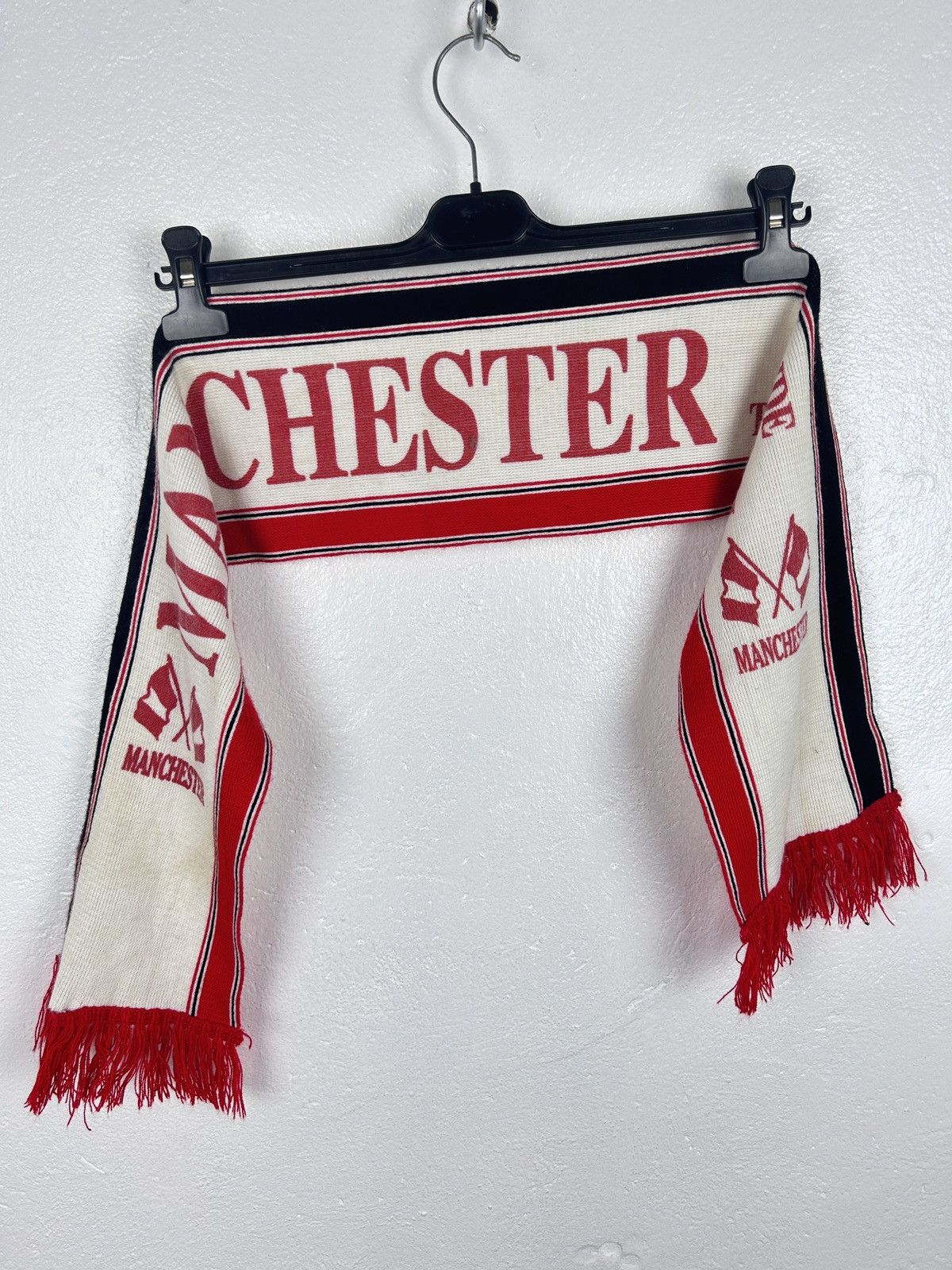Vintage 80s Vintage Manchester United Soccer Football Fanwear Scarf Size ONE SIZE - 1 Thumbnail
