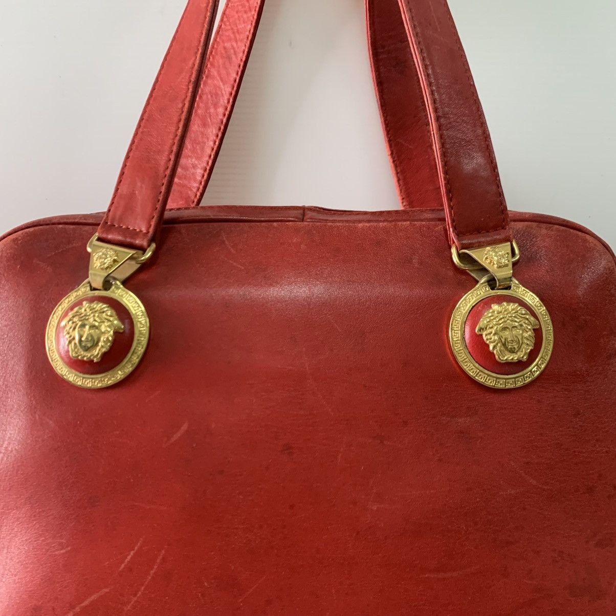 Versace Gianni Versace Red Leather Vintage Rare Handbag Size ONE SIZE - 2 Thumbnail
