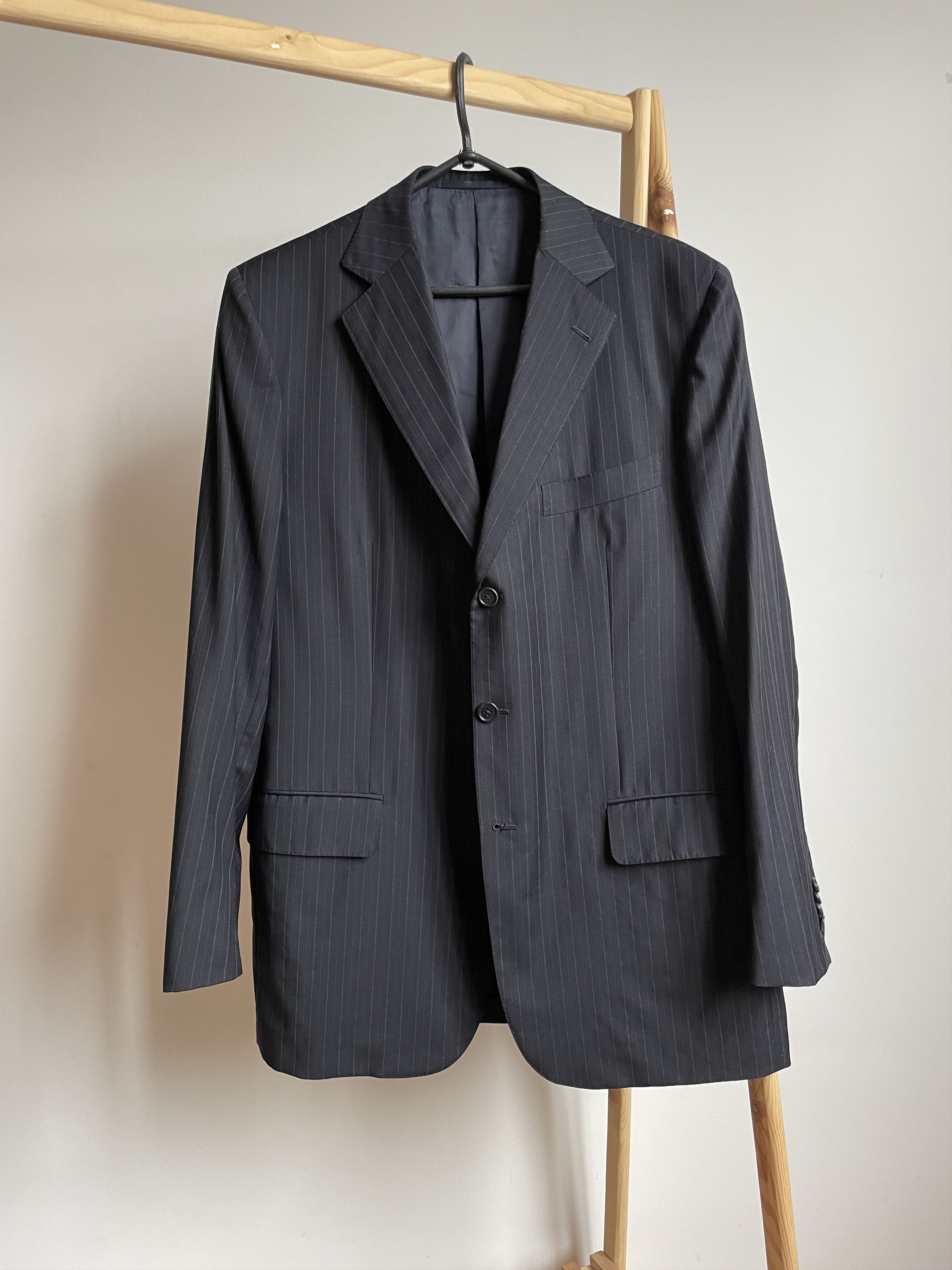 Other Sartoria Castangia Wool Half Lined Striped 3 Button Blazer Size 44R - 1 Thumbnail