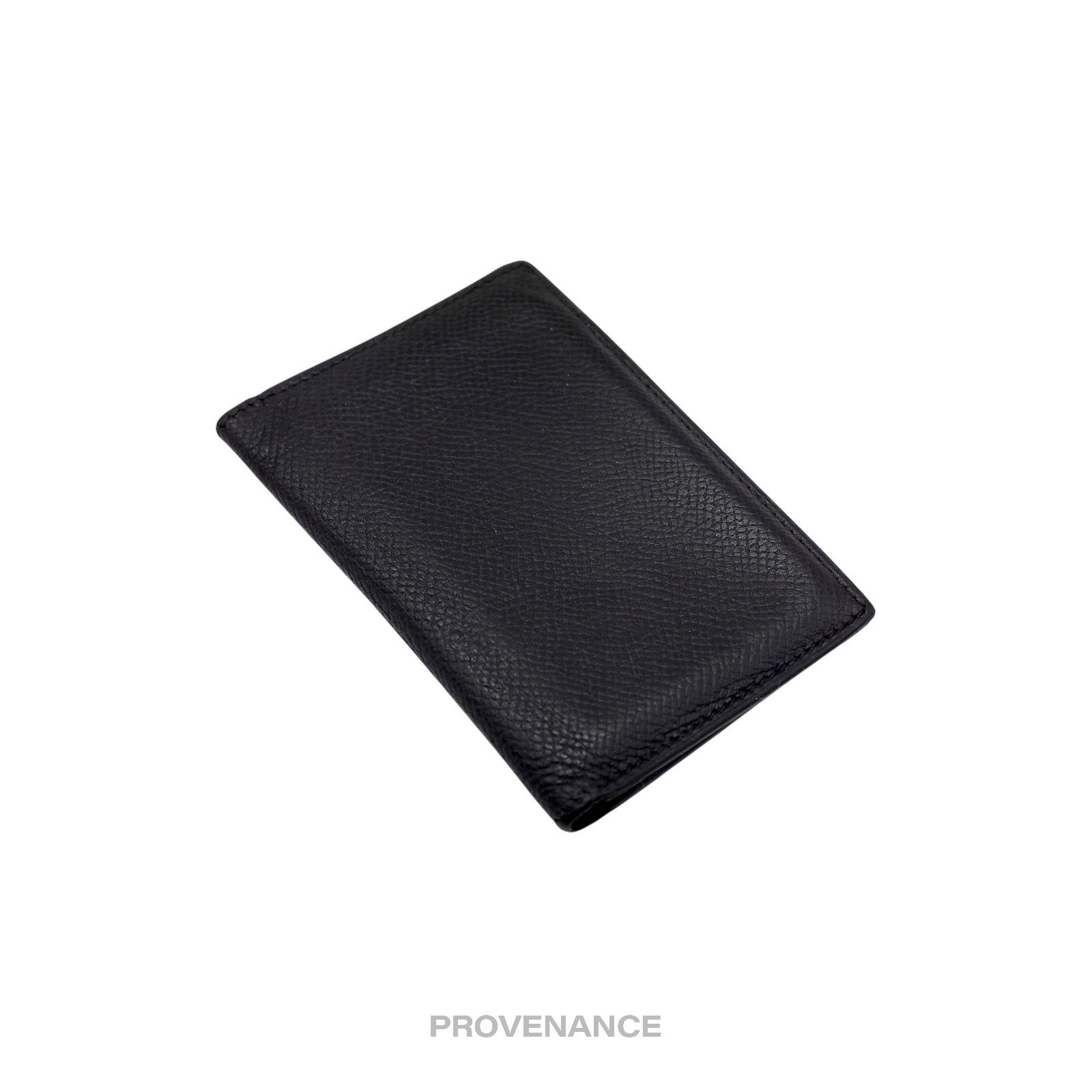 Hermes 🔴 Hermes MC2 Euclide Card Holder Wallet - Epsom Noir Black Size ONE SIZE - 4 Thumbnail