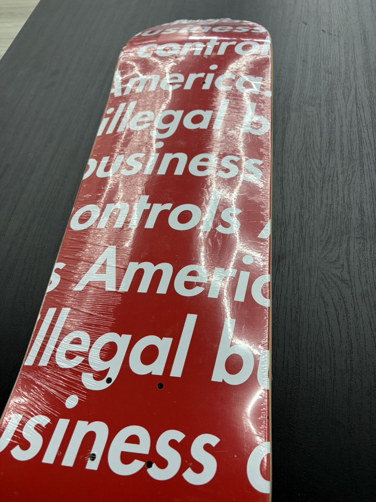 Supreme Supreme Illegal Business Skateboard Deck Red White Size ONE SIZE - 2 Thumbnail
