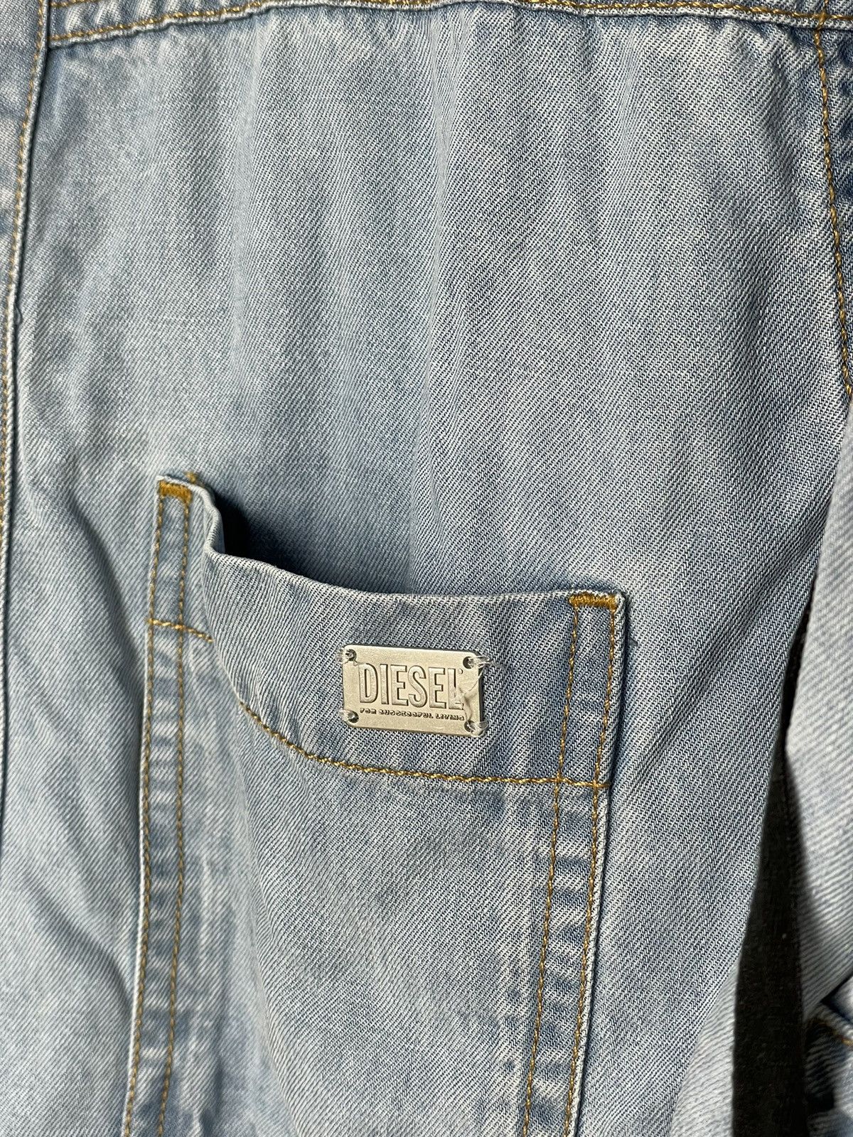 Diesel × Vintage Diesel Avant Garde Streetwear Denim Button dress/shirt y2k Size S / US 4 / IT 40 - 8 Thumbnail