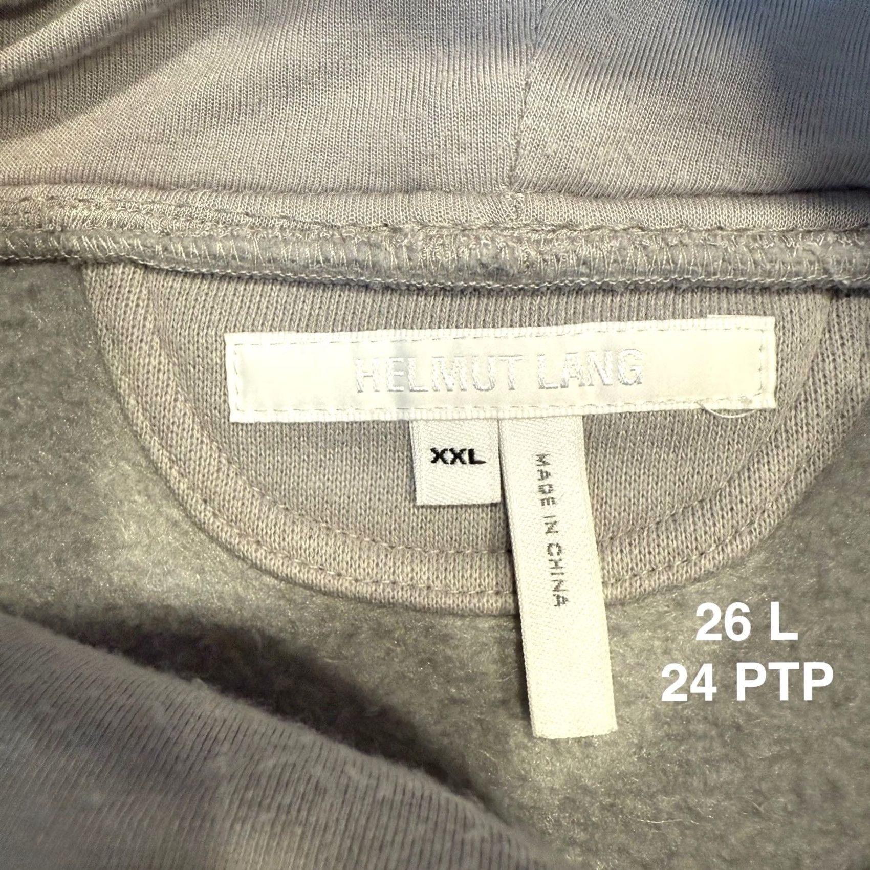 Helmut Lang Helmut Lang Hoodie Women's 2XL Gray Fleece Pullover Designer Glam Cowl Neck Size XXL / US 16-18 / IT 52-54 - 7 Thumbnail