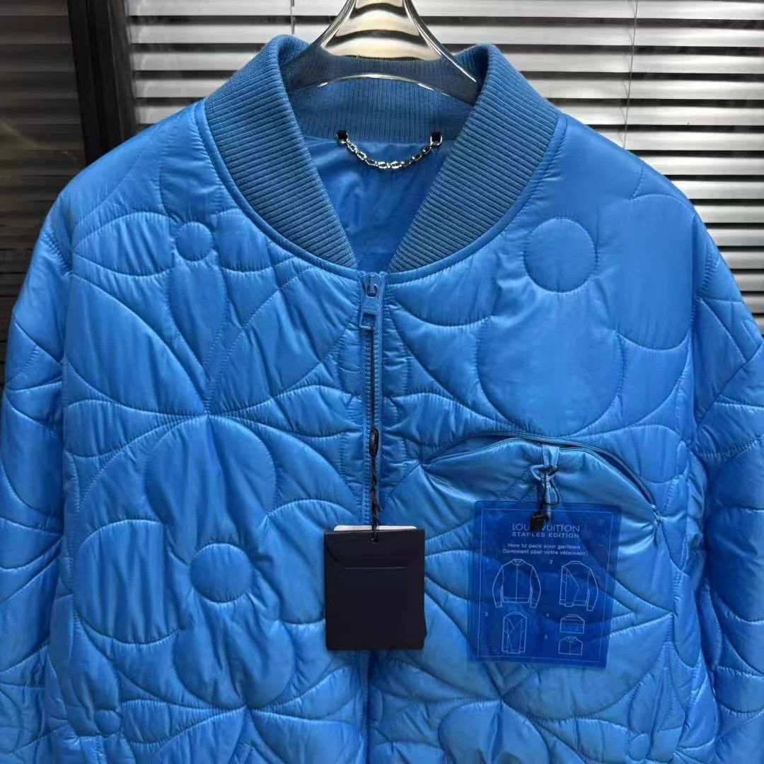 Louis Vuitton LV Blue Monogram Down Jacket 52 New With Tags Size US L / EU 52-54 / 3 - 2 Thumbnail