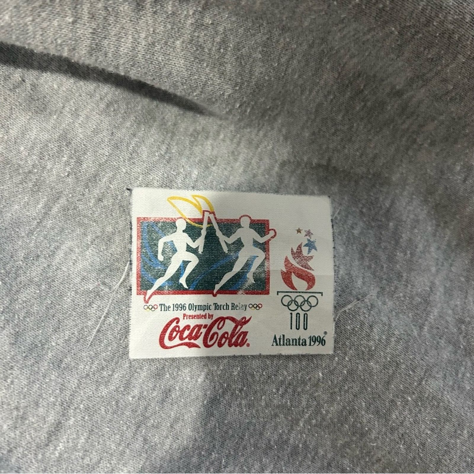Hanes Vintage 1996 Atlanta Olympic Torch Relay Sweatshirt Size US XL / EU 56 / 4 - 6 Thumbnail