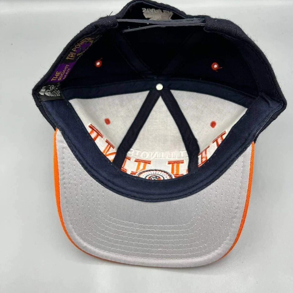 Starter Illinois Fighting Illini Hat Men Starter Tri Power Snap Back Size ONE SIZE - 2 Thumbnail