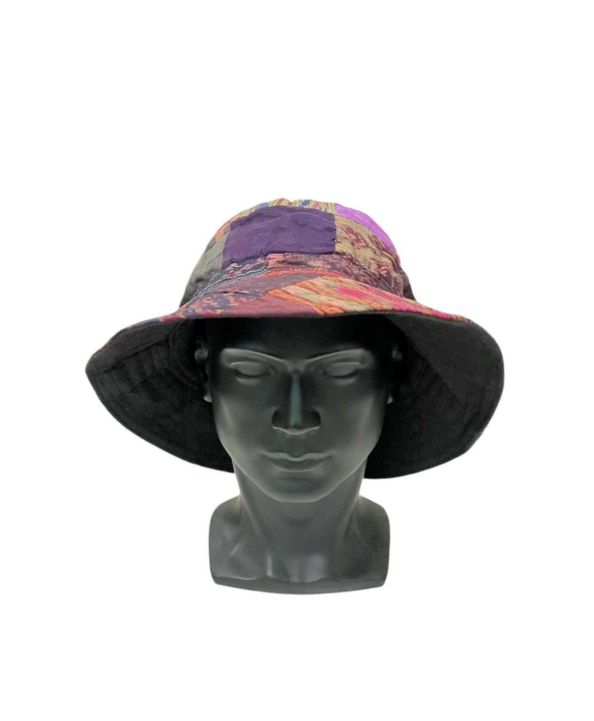 SikSilk Vintage Thailand Silk Patchwork Style Bucket Hats Size ONE SIZE - 1 Thumbnail