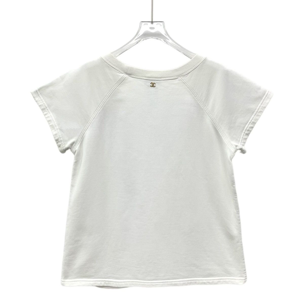 Chanel Chanel White Laurel Leaf Printed Short Sleeve T-shirt K26WX Size M / US 6-8 / IT 42-44 - 2 Thumbnail
