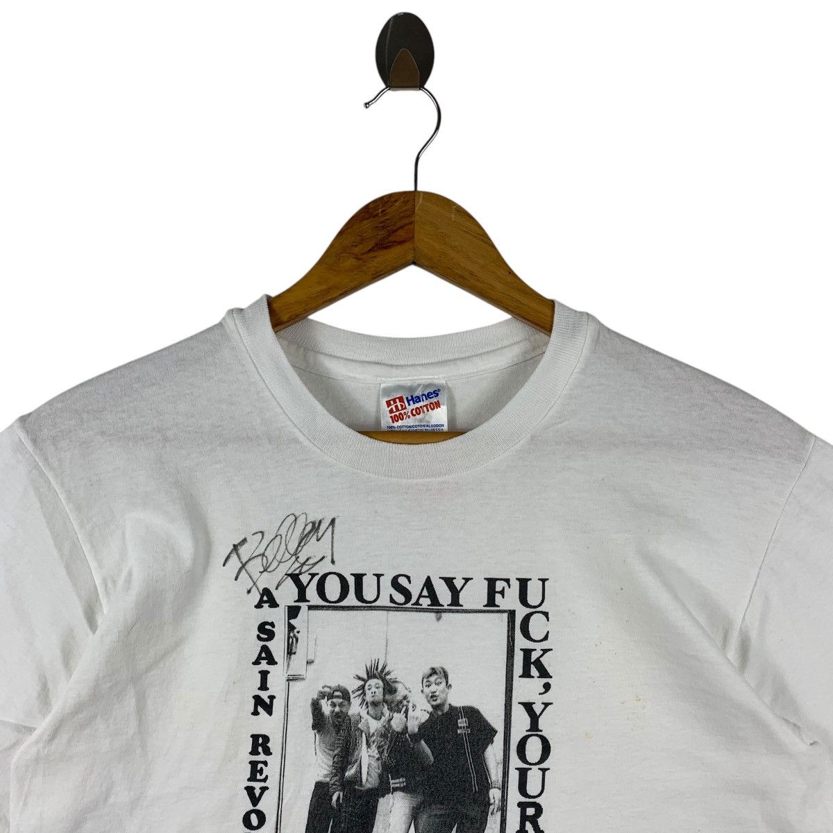 Hanes Vintage 90s LAUGHIN’ NOSE japanese punk band tees Size US M / EU 48-50 / 2 - 2 Thumbnail