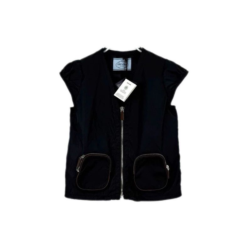 Prada Prada Black functional style zipper vest 2502-Nextarrow Size US XXS / EU 40 - 1 Thumbnail