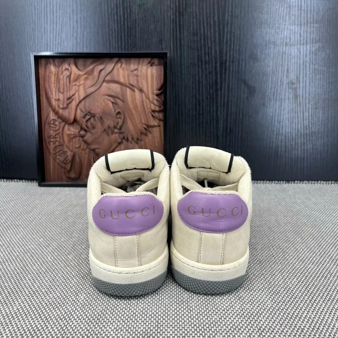 Gucci Gucci Ace Distressed Sneaker Dusty Purple 37 Size US 6.5 / IT 36.5 - 7 Thumbnail