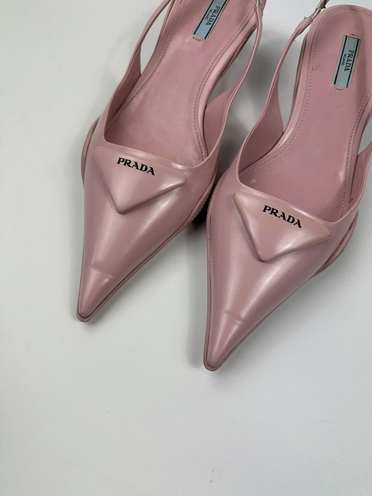 Prada Prada Milano SS2021 Pink Leather Escarpins Heels Pumps Size US 9 / IT 39 - 3 Thumbnail