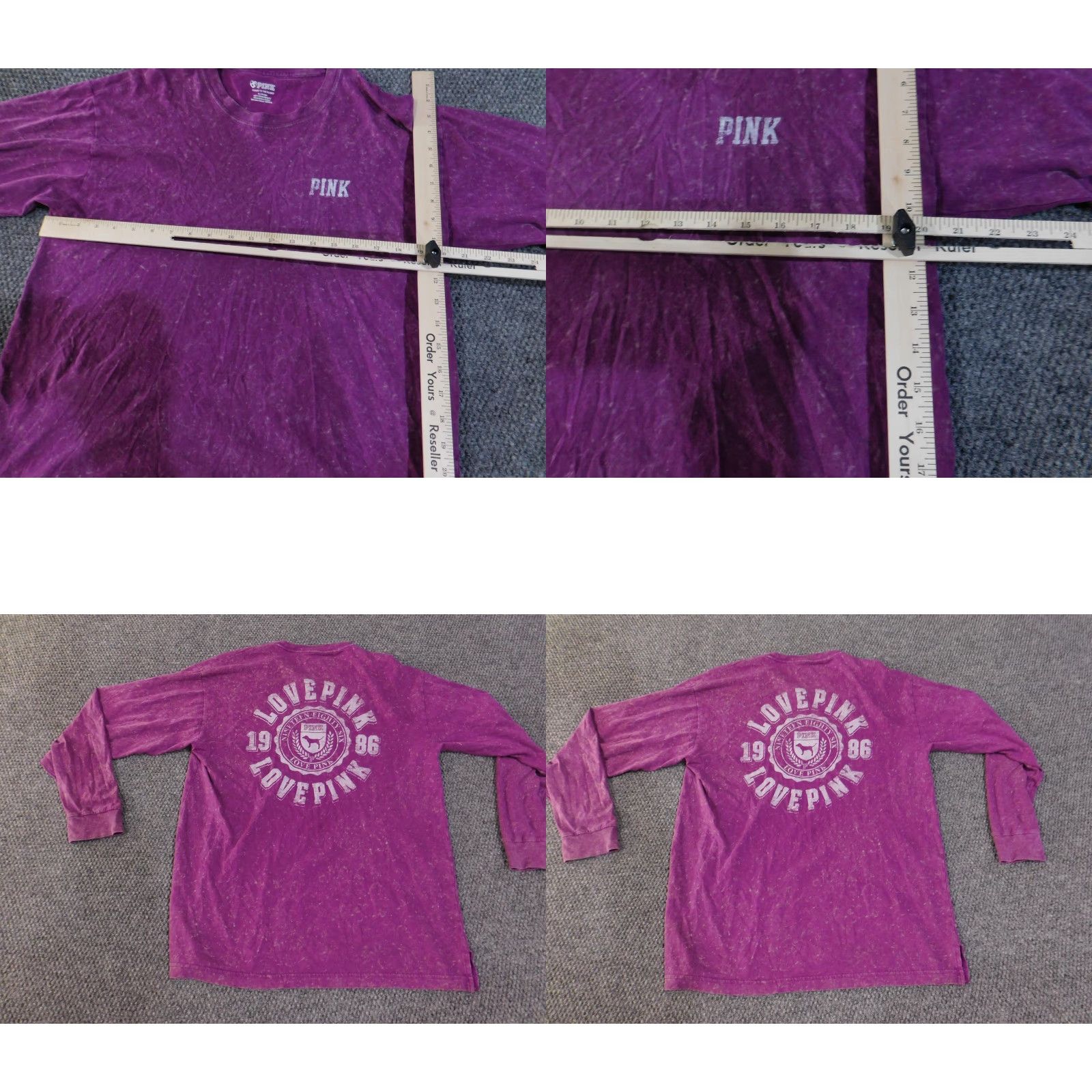 Pinko PINK Shirt Womens Medium Purple Long Sleeve Graphic Love 1986 Pullover Top ICI Dog Seal Size M / US 6-8 / IT 42-44 - 8 Thumbnail