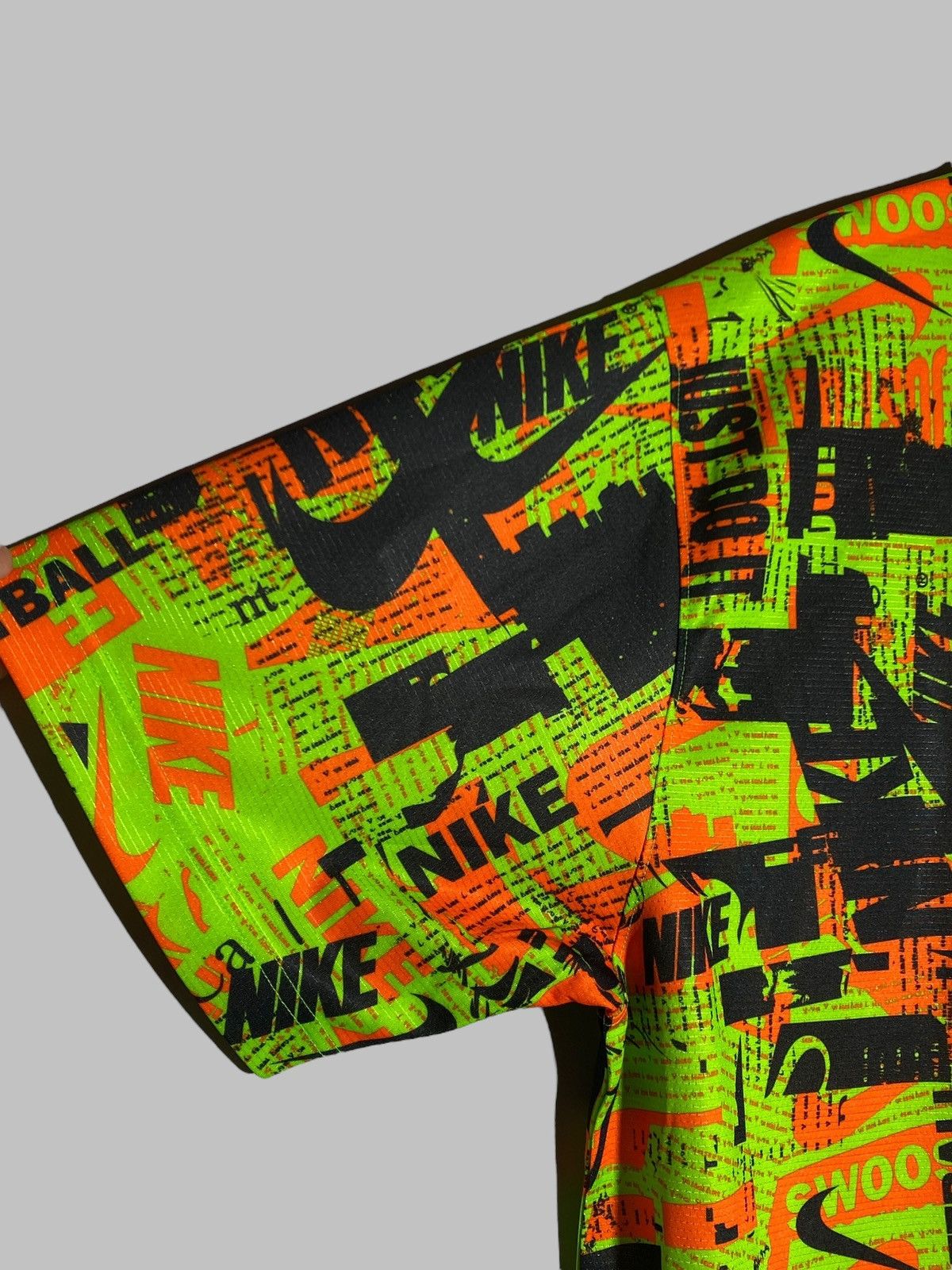 Nike Nike Just Do It All Over Print Green Orange Shirt Size US L / EU 52-54 / 3 - 5 Thumbnail