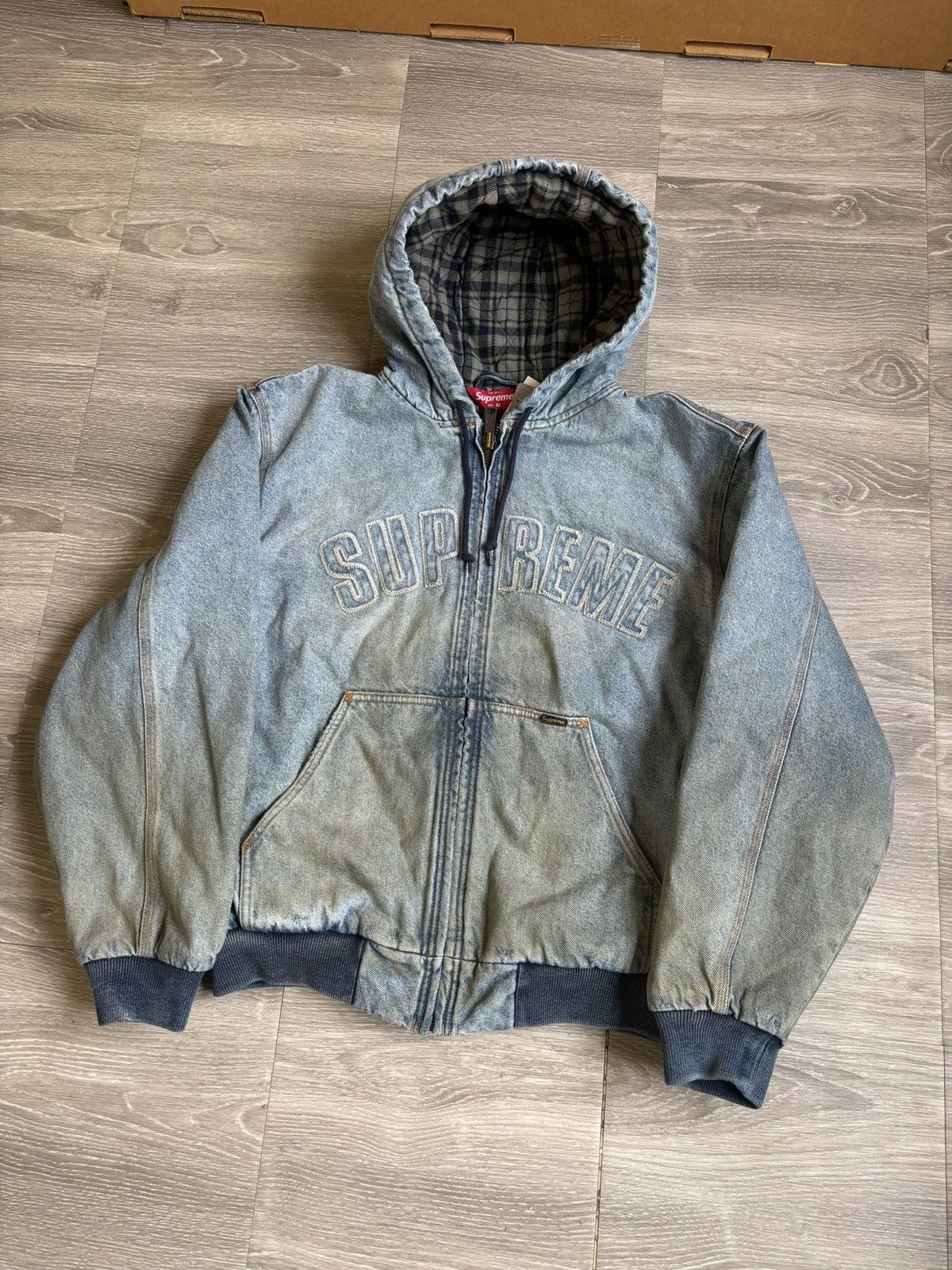 Supreme Supreme Reflective Arc Hooded Work Jacket Black FW25 Size US S / EU 44-46 / 1 - 5 Thumbnail