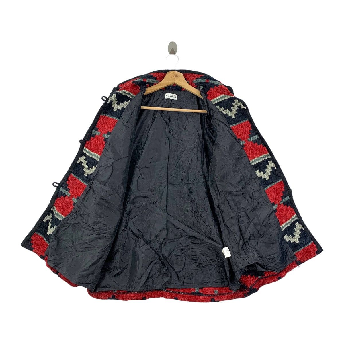 Japanese Brand × Vintage Vintage VISUTOSU Aztec Navajo Native Design Wool Coat Jacket Size M / US 6-8 / IT 42-44 - 3 Thumbnail
